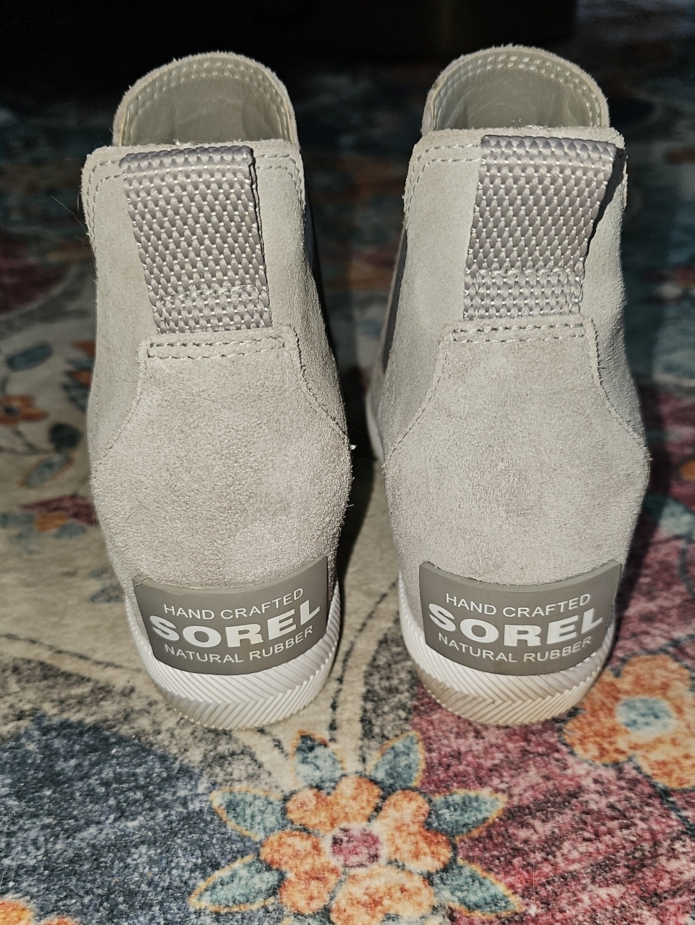Sorel Light Gray Suede Slip-On Ankle Sneakers